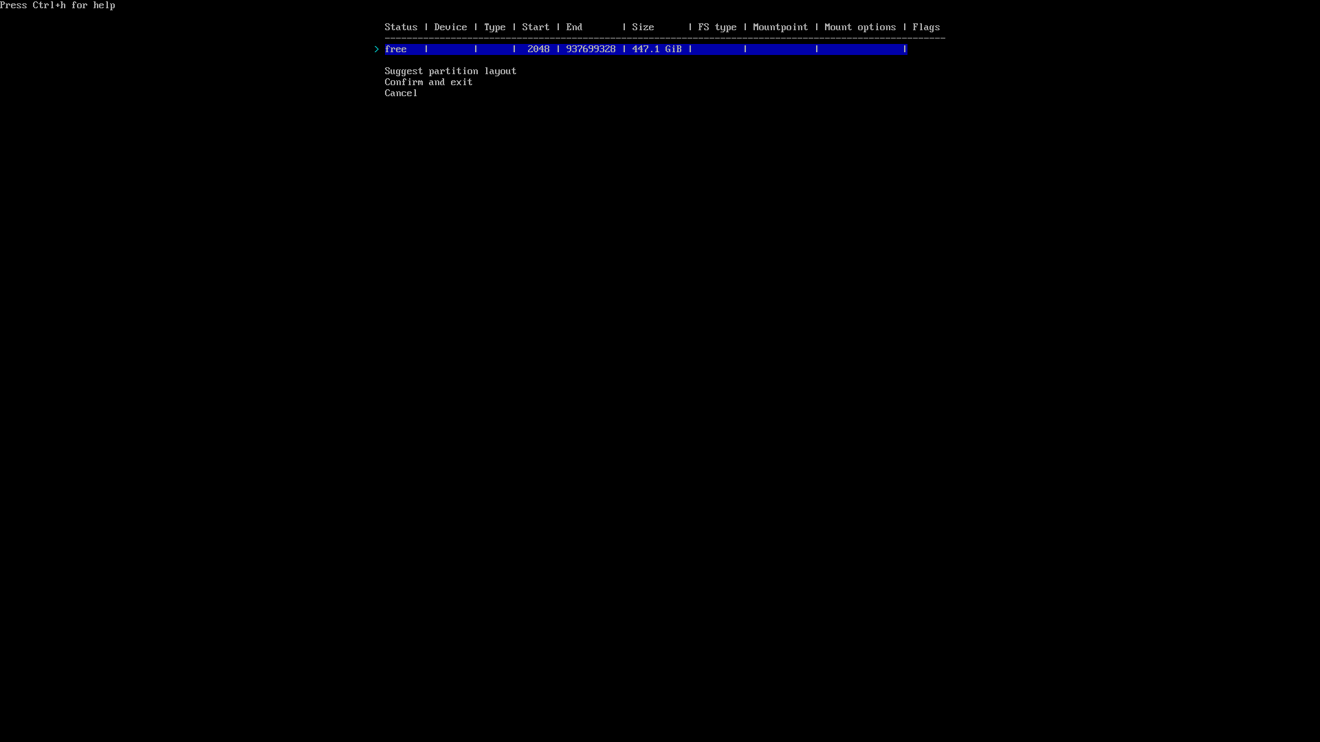 Создаем разделы