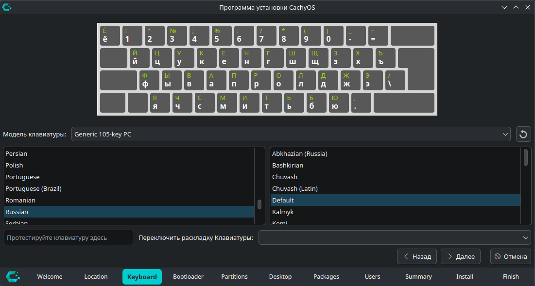 Installer Keyboard
