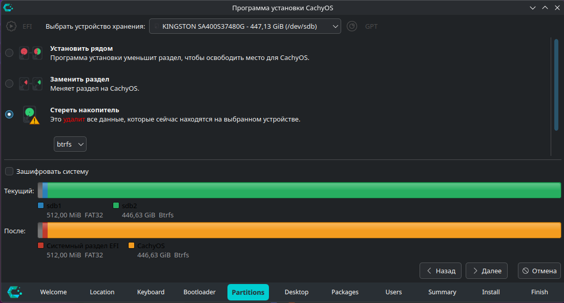 Installer Partitions